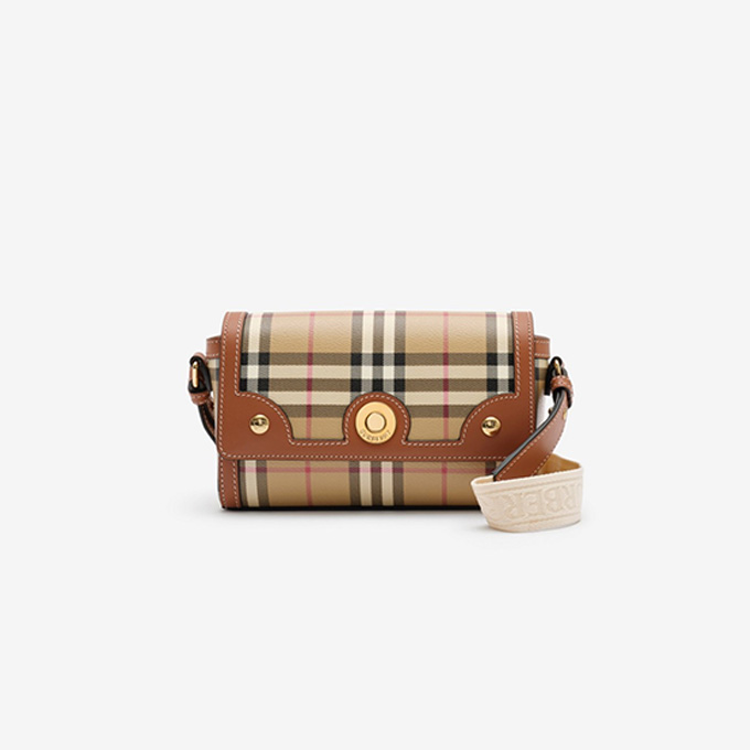burberry note check crossbody bag